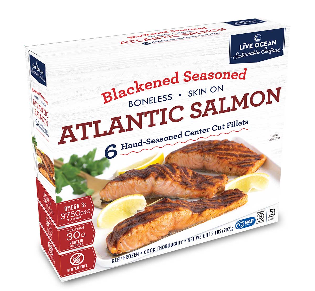 Blackened Salmon Fillets - frozen, boneless