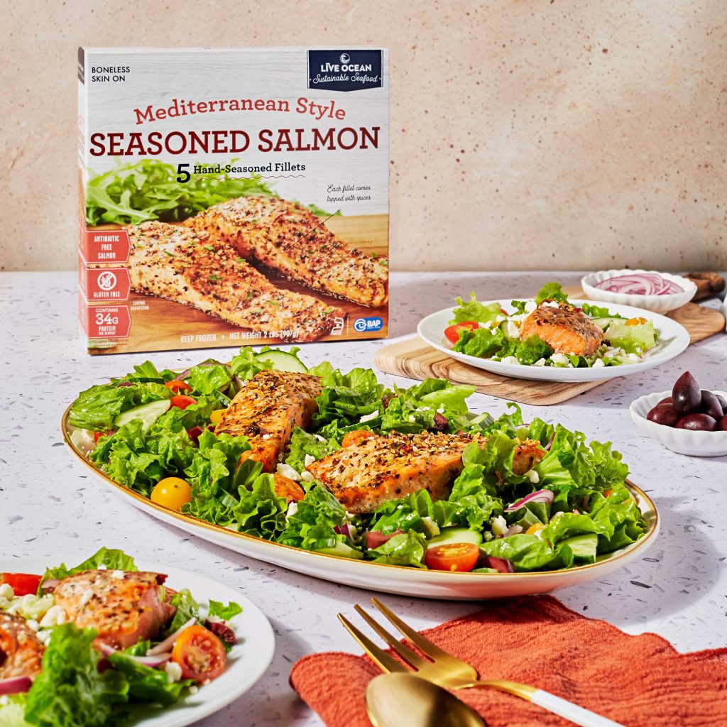 Mediterranean Salmon Salad - LiveOcean Seafoods