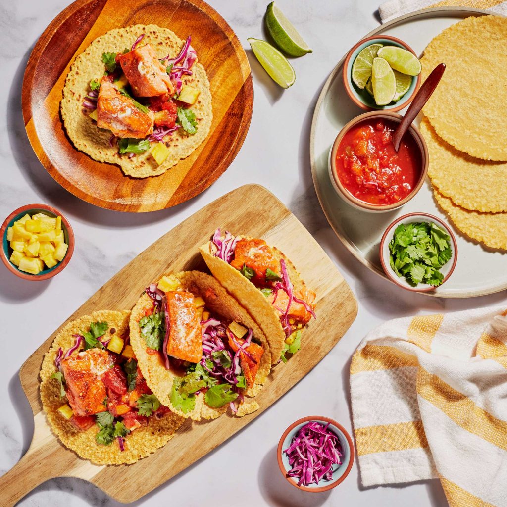 Teriyaki Salmon Tacos - LiveOcean Seafoods